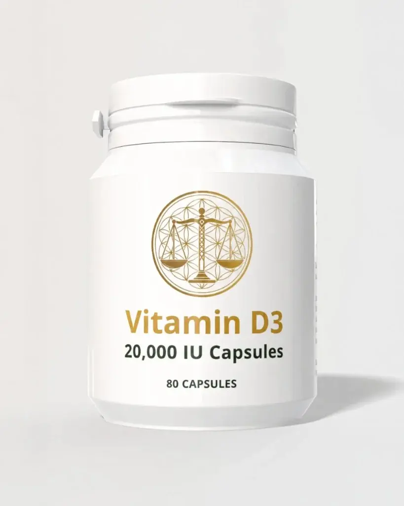 Vitamin D3 20,000 IU — 80 capsules (USA)
